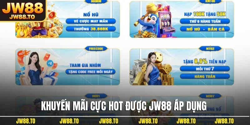 Khuyến mãi cực hot được JW88 áp dụng